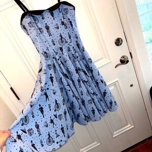 NWOT Rock Steady Pinup Retro Swing Vintage L Dress Circus Strong Man Whimsical